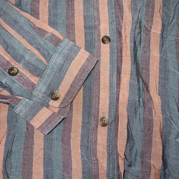 Stripped American Eagle Button Up - Picture 3 of 3